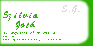 szilvia goth business card